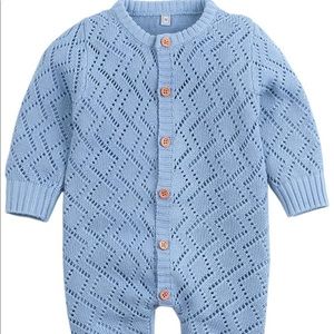 Baby boy knitted romper